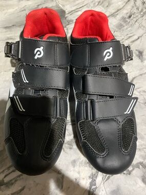 Peloton Black Cycling Shoes with Red Interior - EU 40 9.5-10